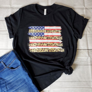 Leopard American Flag Shirt