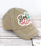 Distressed 'Slay at Home Mom' Cap